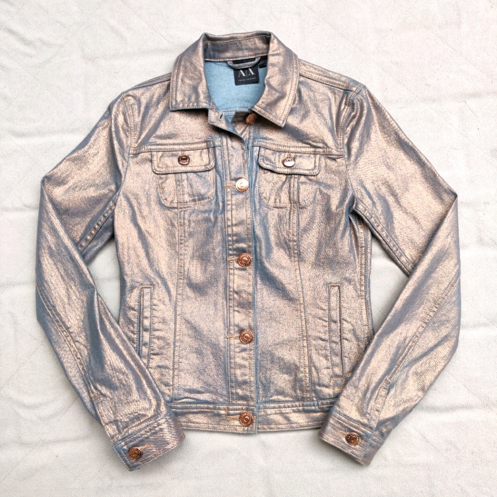 A/X Metallic Jean Jacket - Picture 3 of 8